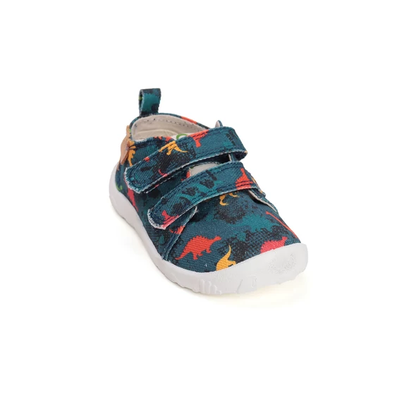 Kisfiú Barefoot Szobacipő / Vászoncipő dínós