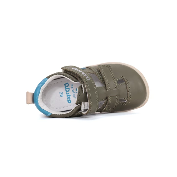 D.D.step Barefoot nyitott cipő kisfiúknak - zöld