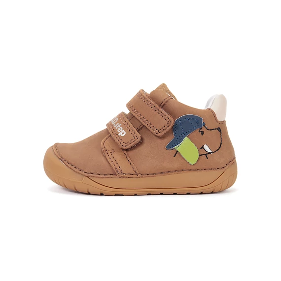 D.D.step Barefoot zárt cipő kisfiúknak - kutya mintával