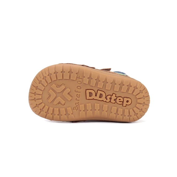 D.D.step Barefoot zárt cipő kisfiúknak - kutya mintával