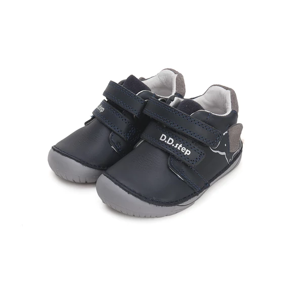 D.D.step Barefoot zárt cipő kisfiúknak - elefánt mintával