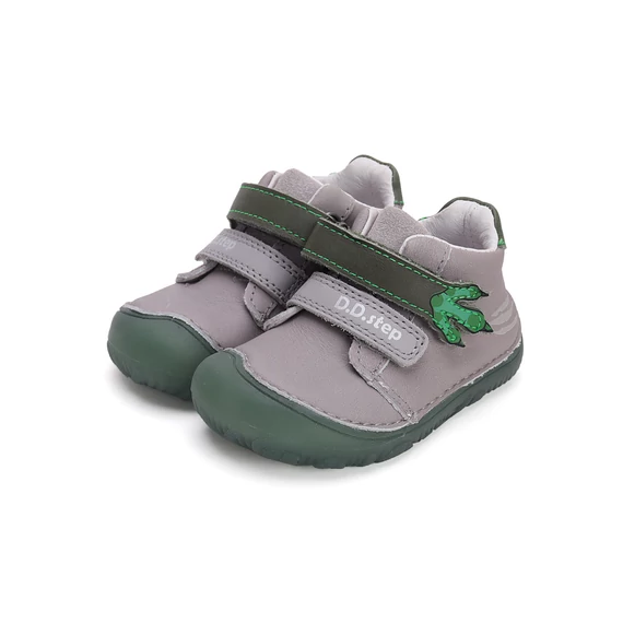 D.D.step Barefoot Fluoreszkáló Zárt cipő dinós - szürke