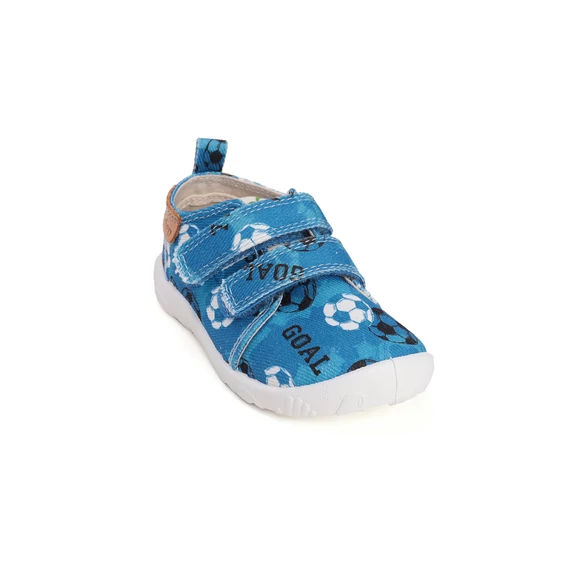 Kisfiú Barefoot Szobacipő / Vászoncipő focis